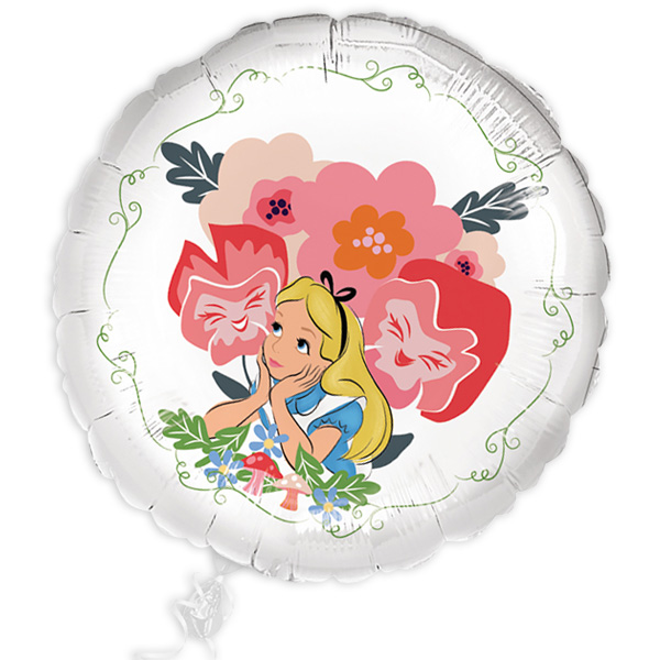 Alice im Wunderland Folienballon, heliumgeeignet, Ø 43cm von Amscan