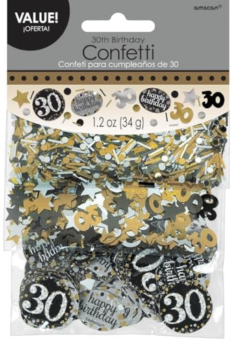 Adult Gold Celebration 30th 3 Pack Confetti von amscan