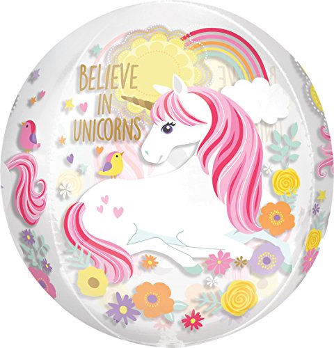 Magical Unicorn Orbz Foil Balloon 15"/38cm x 16"/40cm G20 von amscan