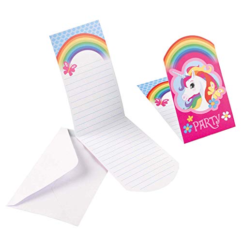 Unicorn Folded Invitations (8 pk) von amscan