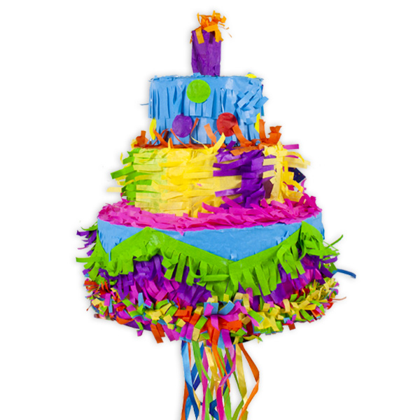 Geburtstagstorte-Pinata aus Pappe, 35cm x Ø25cm von Amscan