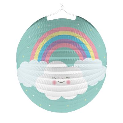 Lampionlaterne Regenbogen & Wolke von Amscan