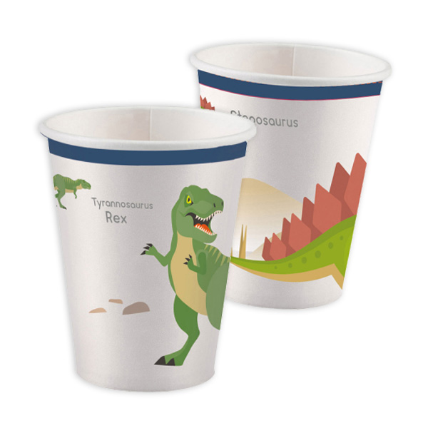 Partybecher mit Dinosauriermotiv, 8er Pack, 250ml von Amscan