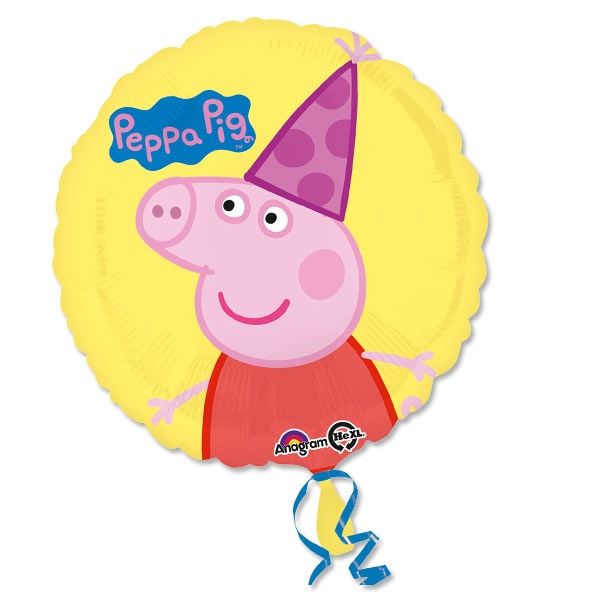 Peppa Pig Folieballon, 1 Stk, Ø 35cm, heliumgeeignet von Amscan