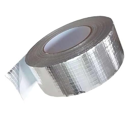 Aluband Aluminium Klebeband verstärkt – 50/75/100 mm x 50m, hitzebeständig bis 90°C & langlebig, ideal für Isolierung und Reparaturen (100 mm x 5 m) von Amslight