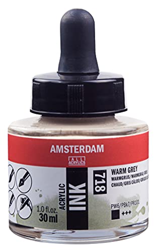 Amsterdam 17207180 ACRYLC Tinte, grau - warm grey, 30 ml von Amsterdam