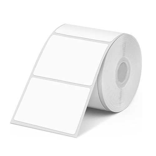 PM220 Etikettenhersteller-Band, 40x30 mm Angepasstes Etikettendruckpapier, Standard-Laminiertes Büro-Etikettierband-Ersatz, Thermo-Etikettenband für Zuhause, Büro, 1 Rolle mit 230 Stück (Weiß) von Amusingtao