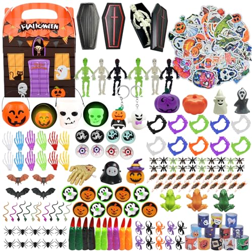 Amycute 120-200 Stück Halloween Mitgebsel Kinder, Halloween Geschenke Kinder, Halloween Deko Party Spielzeug Zubehör, Halloween Party Favors für Kinder (style B) von Amycute