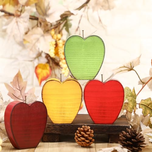 Amyhill Holz-Apfel-Schilder im Retro-Stil, Vintage-Apfelschilder, abgestufte Tablett-Dekoration für Bauernhaus, Zuhause, Tischdekoration, Urlaub, Partyzubehör, Schulanfang, Geschenk für Lehrer, 4 Amyhill Holz-Apfel-Schilder im Retro-Stil, Vintage-Apfelschilder, abgestufte Tablett-Dekoration für Bauernhaus, Zuhause, Tischdekoration, Urlaub, Partyzubehör, Schulanfang, Geschenk für Lehrer, 4 von Amyhill