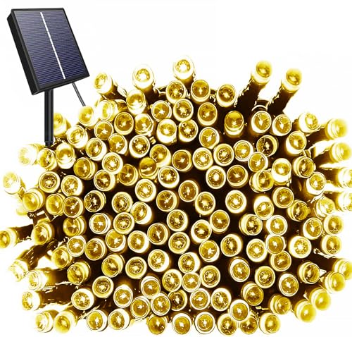 22M 200 LED Solar Weihnachtsdekoration Lichter,Solar Lichterkette Aussen, 8 Modi Outdoor Weihnachtsdekoration, Balkon Wasserdicht LED Lichterkette von Amzxart