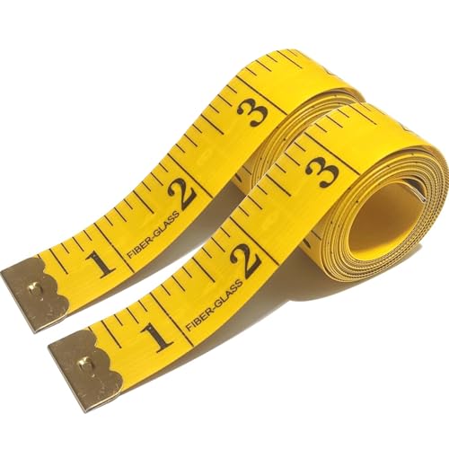 2 Bände Maßband Körpe, 200cm/79 Zoll Schneidermaßband Doppelseitige Measuring Tape Flexible Bandmaß Massband Schneider Mit Knopf Umfangmaßband Für Haushalte Handwerker Schneider von Boppon