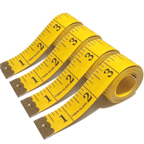 4 Bände Maßband Körpe, 200cm/79 Zoll Schneidermaßband Doppelseitige Measuring Tape Flexible Bandmaß Massband Schneider Mit Knopf Umfangmaßband Für Haushalte Handwerker Schneider von AnaTI