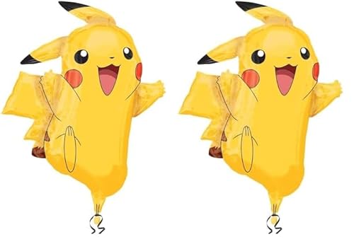 Amscan 2946001 - Super Shape Folienballon Pikachu, Größe circa 62 x 78 cm, Heliumballon, Geburtstag, Dekoration (Packung mit 2) von Anagram