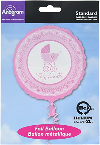 Anagram 30919 Celebrate Baby Girl Folienballon, 45,7 cm, mehrfarbig von amscan