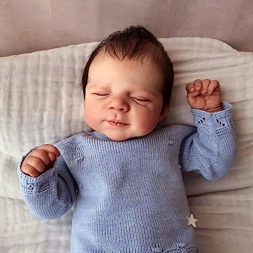 Anano Baby Reborn Puppe 18 Zoll Reborn Baby MäDchen Lebensechte Echte Baby Puppe Babypuppe Lebensecht MäDchen Realistic Baby Doll Lebensechte Puppe MäDchen KüNstlerpuppe von Anano