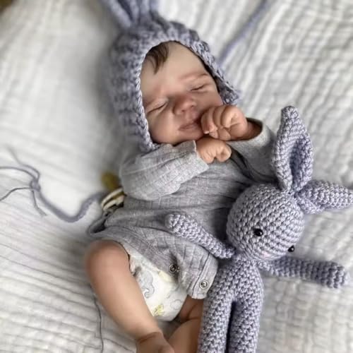 Anano Lifelike Puppen Reborn Baby Pascale 18 Inch Weiches Tuch Körper Realistische Schlafpuppe Mit Kleidung Geschenk Reborn Puppe Set Für Kinder Alter 3+ von Anano