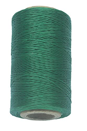 Anawakia 260 m Wachsfaden Nähgarn Allesnäher Gewachst Ledergarn Wachsband Thread Cord Ledergarn Nähen Handwerk Sattlergarn Zwirn Ø 0.8 mm (Dunkelgrün) von Anawakia