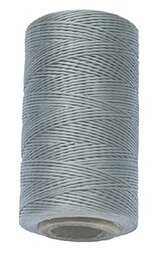 Anawakia 260 m Wachsfaden Nähgarn Allesnäher Gewachst Ledergarn Wachsband Thread Cord Ledergarn Nähen Handwerk Sattlergarn Zwirn Ø 0.8 mm (Hellgrau) von Anawakia