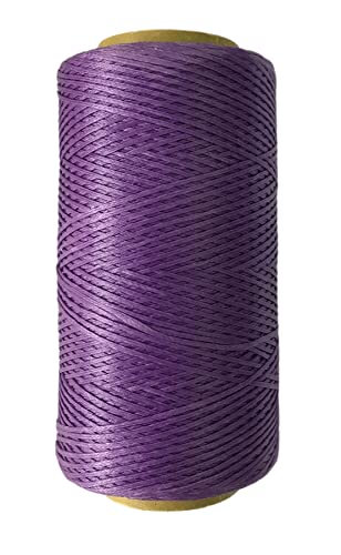 Anawakia 260 m Wachsfaden Nähgarn Allesnäher Gewachst Ledergarn Wachsband Thread Cord Ledergarn Nähen Handwerk Sattlergarn Zwirn Ø 0.8 mm (Lila) von Anawakia