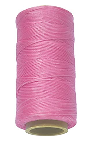 Anawakia 260 m Wachsfaden Nähgarn Allesnäher Gewachst Ledergarn Wachsband Thread Cord Ledergarn Nähen Handwerk Sattlergarn Zwirn Ø 0.8 mm (Rosa) von Anawakia