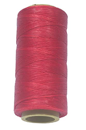 Anawakia 260 m Wachsfaden Nähgarn Allesnäher Gewachst Ledergarn Wachsband Thread Cord Ledergarn Nähen Handwerk Sattlergarn Zwirn Ø 0.8 mm (Rot) von Anawakia