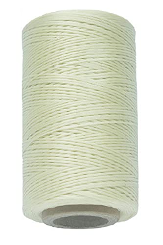 Anawakia 260 m Wachsfaden Nähgarn Allesnäher Gewachst Ledergarn Wachsband Thread Cord Ledergarn Nähen Handwerk Sattlergarn Zwirn Ø 0.8 mm (Beige) von Anawakia