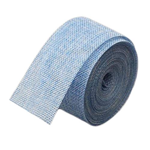 Anawakia Sackleinen Band Jute Deko Band Sackleinen Handwerk Band Rolle Juteband Band Vintage Hessische Trim Zierband Weinlese Hochzeits Dekoband 10 m x 5 cm (Hellblau) von Anawakia