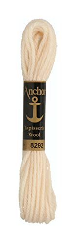 Anchor 4238000-08292 Stickgarne, 100% Wolle, creme, 10m, 7 Gramm von Anchor