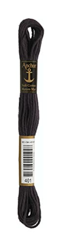 Anchor 4335000-00401 Stickgarne, 100% Baumwolle, anthrazit, 10m, 5 Gramm Anchor 4335000-00401 Stickgarne, 100% Baumwolle, anthrazit, 10m, 5 Gramm von Anchor