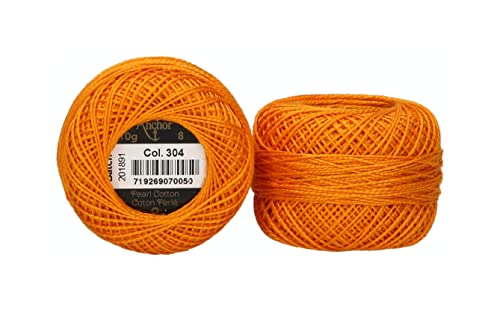 Anchor 4591008-00304 Stickgarne, 100% Baumwolle, dottergelb, Stärke 8, 82m, 16 Gramm Anchor 4591008-00304 Stickgarne, 100% Baumwolle, dottergelb, Stärke 8, 82m, 16 Gramm von Anchor