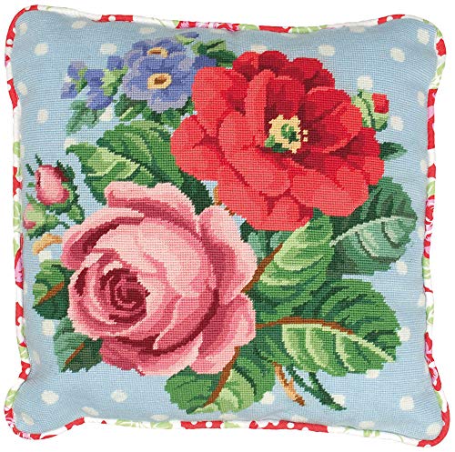 Anchor Berliner Rosen Tapisserie-Kit, Baumwolle, Multifarbig, 40x40cm von Anchor