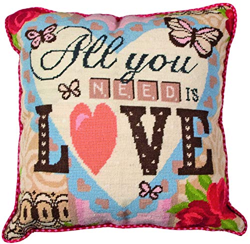 Anchor All You Need is Love Tapisserie-Kit, Baumwolle, Multifarbig, 40x40cm von Anchor