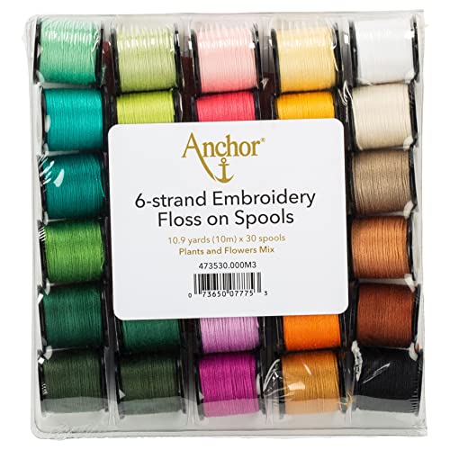 Anchor Handsticktwist auf Spulen, 30 Karat Multipack, Floral Collection von Anchor