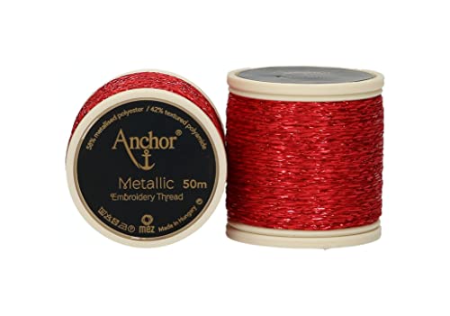 Anchor Metallic 4316000-00318 rot Effektstickgarn von Anchor