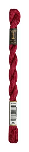 Anchor Perlgarn 5, 4585000-00069, Farbe:burgund, Stickgarne von Anchor