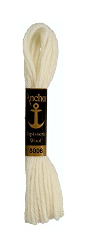 Anchor Stickgarne, 100% Wolle, wollweiß, 10m, 7 von Anchor