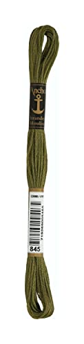 Anchor Sticktwist 4635000-00845 altoliv Stickgarn, 100 % Baumwolle von Anchor