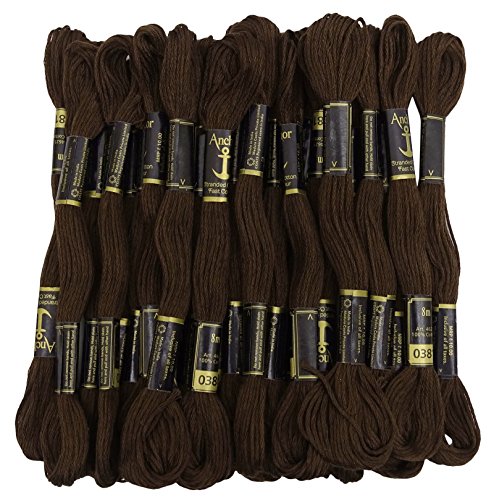 Anchor Stranded Cotton Hand Stickgarn Floss Packung mit 25 Skeins-Dark Brown von IBA Indianbeautifulart