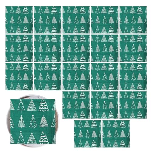 Ancsttu Weihnachts-Gästehandtücher aus Papier,Weihnachts-Servietten - Robustes Seidenpapier 20 Stück | Gästeserviette, weiches Kosmetiktuch, 2-lagiges Design für Weihnachtsfeiern oder Familienfeiern von Ancsttu