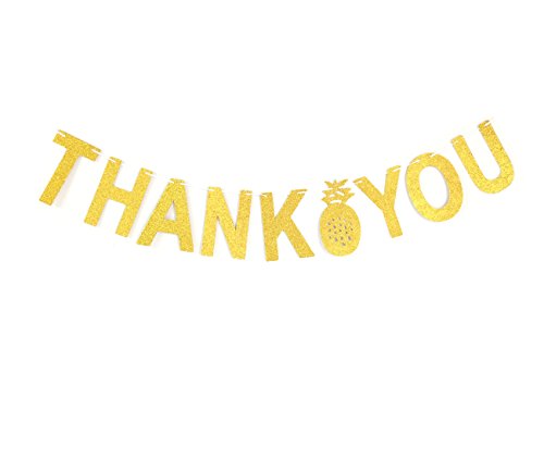 Andgo Thank You Banner Pineapple Bunting Thanksgiving Sign Wedding Bunting Banner Home Decorations Garland Photo Booth Props von Andgo