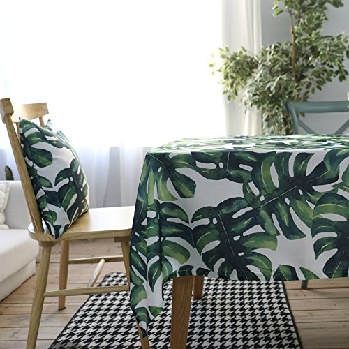 Andrui. Tischdecke Tropical Grüne Pflanzen Plant Leaf Dining Rechteckige Tischdecke Hochzeitshotel Tischdecke mit Mehreren und Größen Wohnkultur (90x90cm) von Andrui.