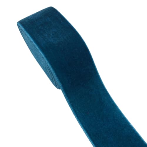 1 Yard Samtband 3,8 cm Dekoband, Samt Schleifenband Band, Schmuckband Geschenkband, Zierband Zierborte Borte für Geschenkverpackung Hochzeit Party Geschenkbox DIY Deko,Blau von Anevous