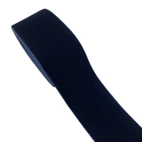 1 Yard Samtband 3,8 cm Dekoband, Samt Schleifenband Band, Schmuckband Geschenkband, Zierband Zierborte Borte für Geschenkverpackung Hochzeit Party Geschenkbox DIY Deko,Dunkelmarineblau von Anevous