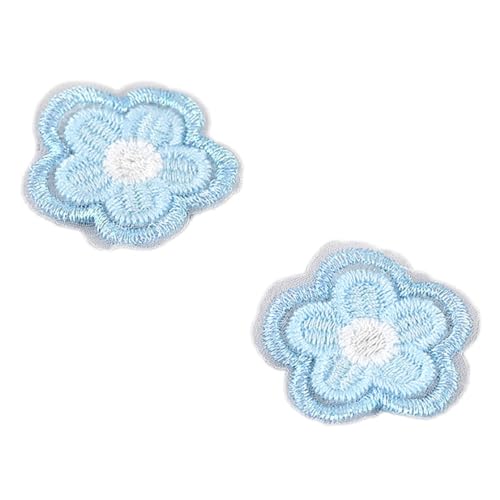 10 Stück Blume Patches zum Aufnähen, Flicken zum Nähen Stickerei Kinder Erwachsene, Bestickte Organza Applikation, Blume Dekorativ Patche für Kleidung Hut Jeans Rucksäcke DIY-Zubehör,Blau von Anevous