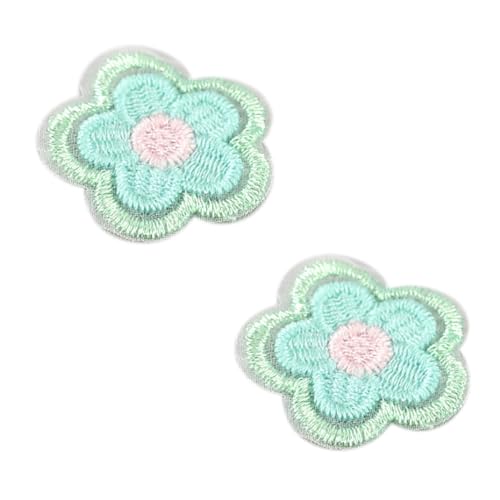 10 Stück Blume Patches zum Aufnähen, Flicken zum Nähen Stickerei Kinder Erwachsene, Bestickte Organza Applikation, Blume Dekorativ Patche für Kleidung Hut Jeans Rucksäcke DIY-Zubehör,Grün von Anevous