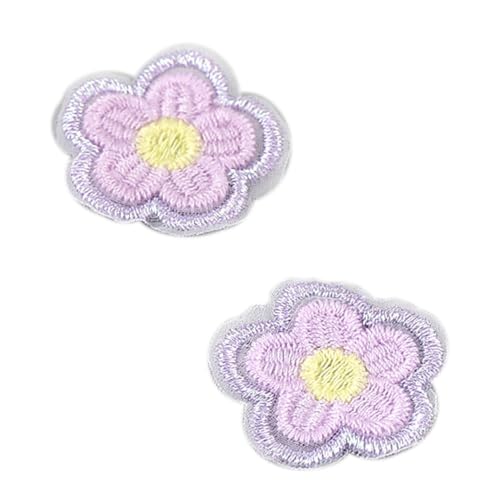 10 Stück Blume Patches zum Aufnähen, Flicken zum Nähen Stickerei Kinder Erwachsene, Bestickte Organza Applikation, Blume Dekorativ Patche für Kleidung Hut Jeans Rucksäcke DIY-Zubehör,Lila von Anevous