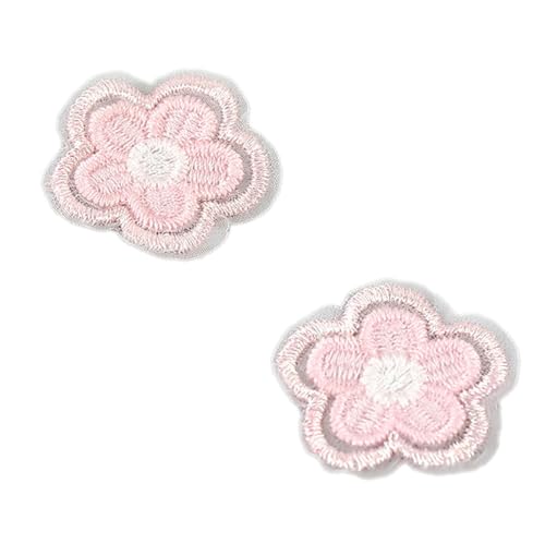 10 Stück Blume Patches zum Aufnähen, Flicken zum Nähen Stickerei Kinder Erwachsene, Bestickte Organza Applikation, Blume Dekorativ Patche für Kleidung Hut Jeans Rucksäcke DIY-Zubehör,Rosa von Anevous