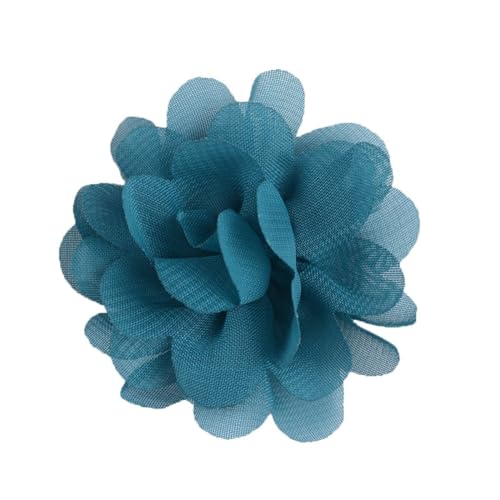 10 Stück Chiffon Blume Patches, Blume Applique Applikationen, Stoff Flicken zum Aufnähen, Dekorative Aufnähe für Kleidung DIY Nähen Handwerk Stirnbänder Zubehör,Dunkelblau von Anevous