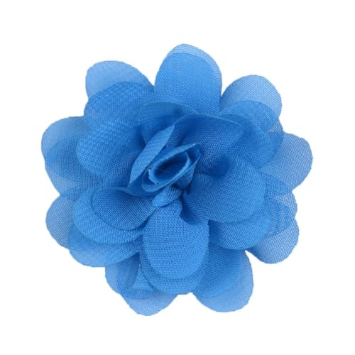 10 Stück Chiffon Blume Patches, Blume Applique Applikationen, Stoff Flicken zum Aufnähen, Dekorative Aufnähe für Kleidung DIY Nähen Handwerk Stirnbänder Zubehör,Dunkelseeblau von Anevous