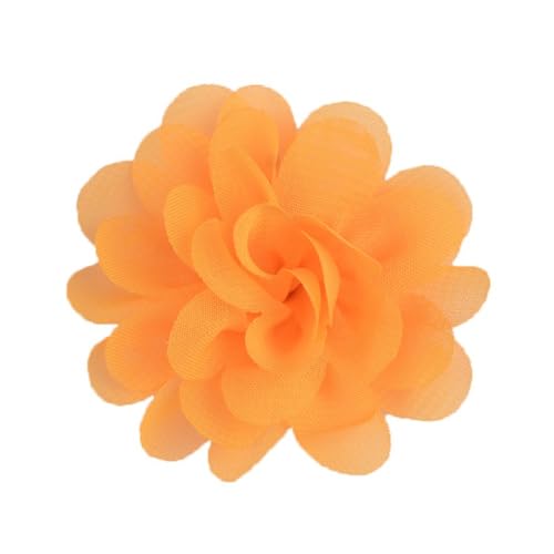 10 Stück Chiffon Blume Patches, Blume Applique Applikationen, Stoff Flicken zum Aufnähen, Dekorative Aufnähe für Kleidung DIY Nähen Handwerk Stirnbänder Zubehör,Golden von Anevous